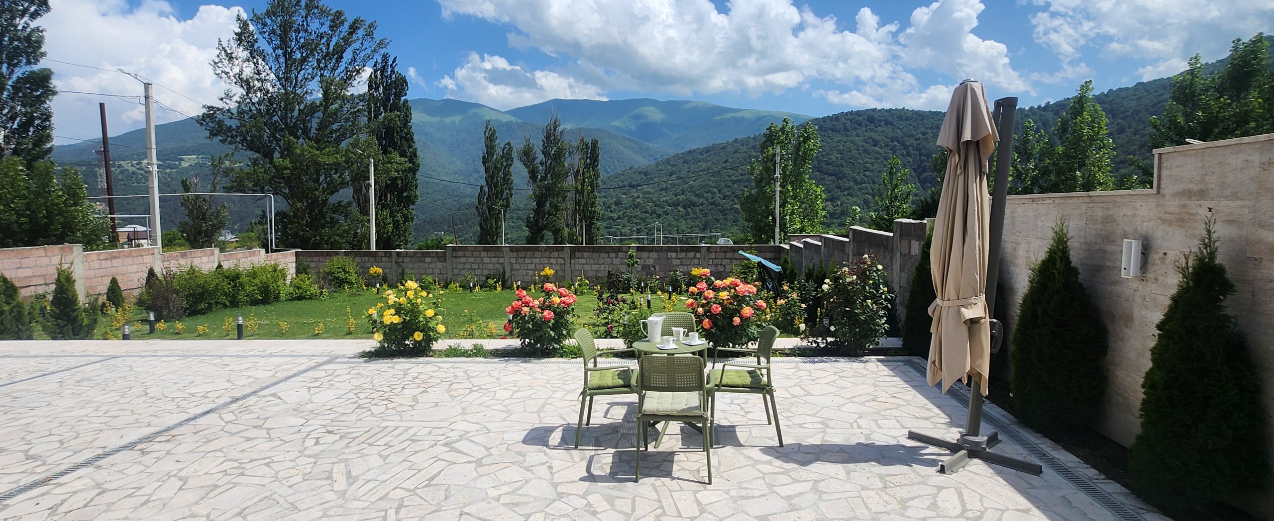 Coffee on the terrase in DiliDream Villa in Dilijan